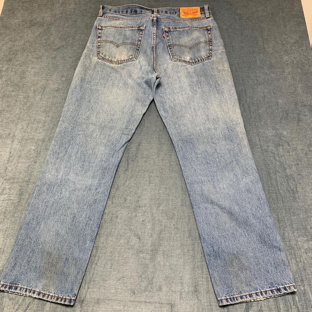 Levi's 516 Jeans Mens 36x32 Blue Denim Medium Wash All Day Comfort Straight Fit
